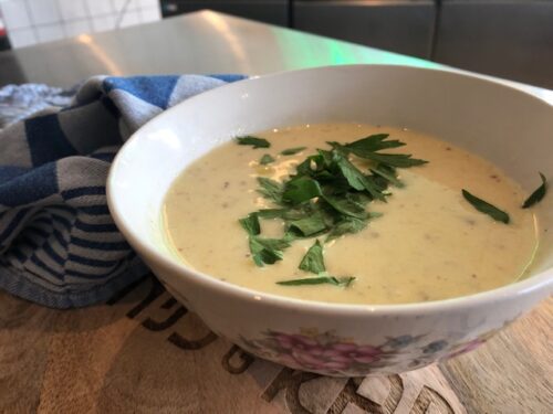 Bezorging op dinsdag 3-11:  Romige mosterdsoep - 1 liter