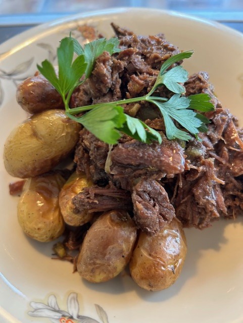 Boeuff Bourguignon met krieltjes uit de oven