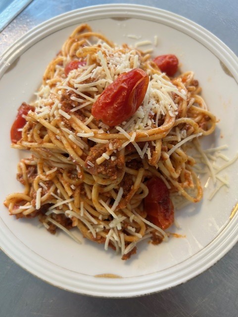 Spaghetti Bolognese met Parmezaanse kaas