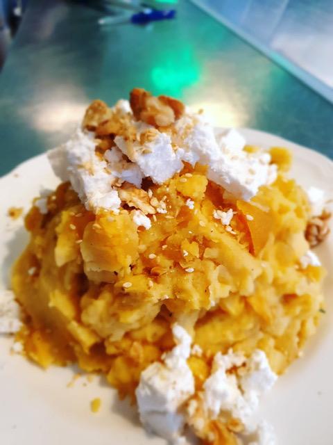 Stamppot geroosterde gele bietjes