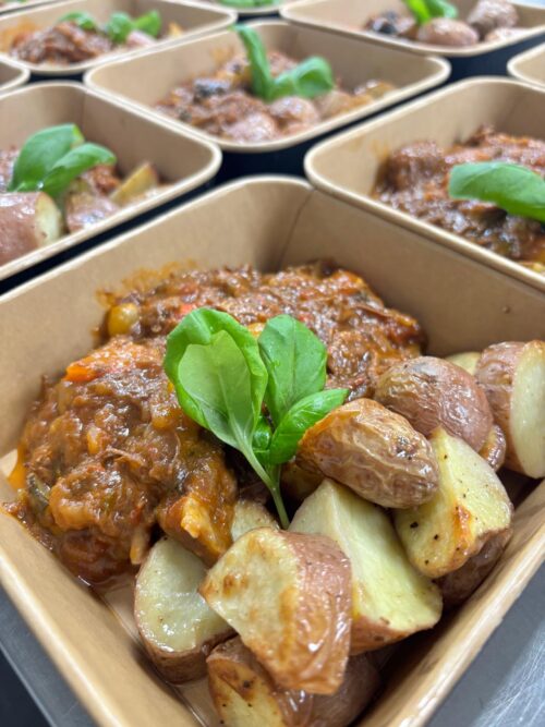 Italiaanse Runderstoof met groenten en roseval aardappel