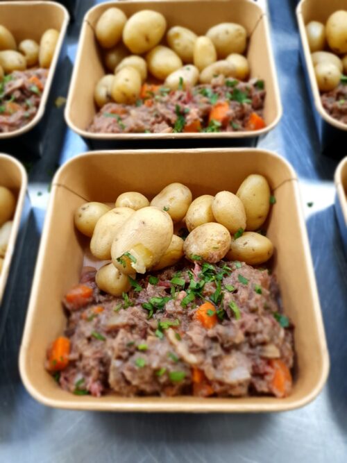 Runderstoof met gekookte krieltjes