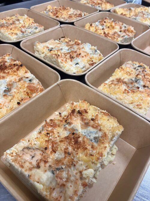 Mac 'n Cheese: Macaroni met 3 verschillende soorten kaas, uit de oven