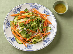 Bezorging op dinsdag 27-10: Rauwkost salade met groene kruiden en een frisse citroen vinaigrette - 150 gram